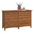 thumbnail image 3 of Sauder Union Plain Engineered wood 6 Drawer Dresser in Prairie Cherry Finish, 3 of 12