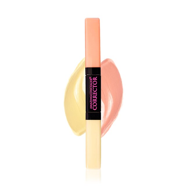 AmazingCosmetics Dual Color Corrector Concealer Makeup - Full Coverage for Dark Circles, Redness, Discoloration & Hyperpigmentation