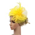 thumbnail image 2 of Kcodviy Women Wedding Mesh Hat Womens Baseball Caps with Ponytail Hole Fascinator Penny Ribbons and Witty Hats Feathers Party, 2 of 2