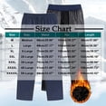 thumbnail image 3 of Men's Fleece Lined Sweatpants Open Bottom Waterproof Winter Thermal Athletic Pants Zipper Pockets Outdoor Sports Trousers Dark Gray M, 3 of 7