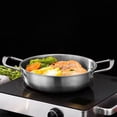 thumbnail image 2 of Antqov Ramen Pot Stainless Steel Gold Noodles Pot with Double Handling with Noodles Soup Fresh Cooking Pot for Home Kitchen Inner Diameter 20cm, Stainless Steel Pot, 2 of 6