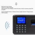 thumbnail image 3 of Machine d'Empreintes Digitales pour le Temps de Présence Horloge pour Employé Rappel Vocal Multilingue Empreinte Digitale Mot de Passe, 3 of 7