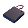thumbnail image 3 of Langgg 2 Pieces Black 4 AA AA battery compartment box Batteries Box 6V Lid Switch Battery holder Case Bracket Battery Rack Compartment, 3 of 7