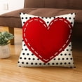 thumbnail image 4 of TIMIFIS Housses de Coussins 18x18 Pouces, Housse de Coussins en Lin de la Saint-Valentin avec Cœurs Rouges Amour pour Grand Canapé Sofa Maison Intérieur Extérieur Décoration de Fête, 4 of 6