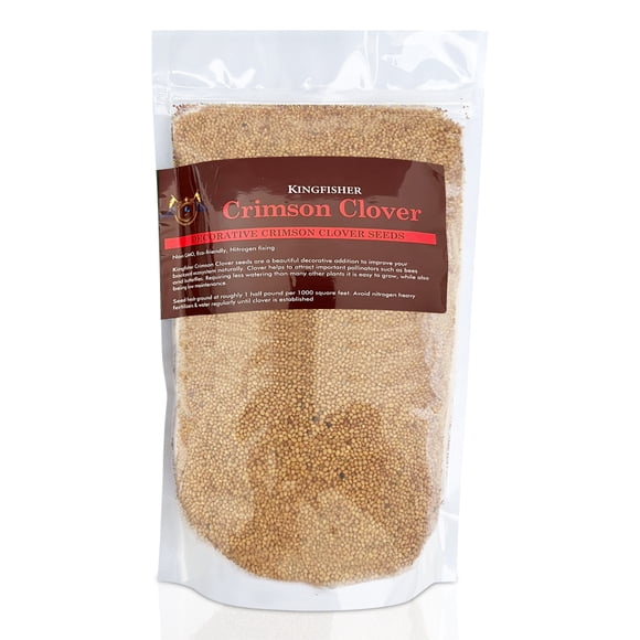 1 Pound Crimson Clover Seeds | Natural Cover Crop | Deer Food Plots | Butterfly & Bee Food | Suitable For Raised Gardens or Planters | Crimson Clover Seeds Canada | Cover Crop Seeds | Red Clover Seeds