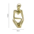 thumbnail image 3 of GUOOL Abstrait Sculpture Fait Main Résine Pensée Homme Maison r Ration Figure Main Or Gauche, 3 of 6