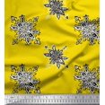 thumbnail image 1 of Soimoi Polyester Crepe Fabric Floral Block Fabric Prints by Yard 52 Inch Wide, 1 of 3
