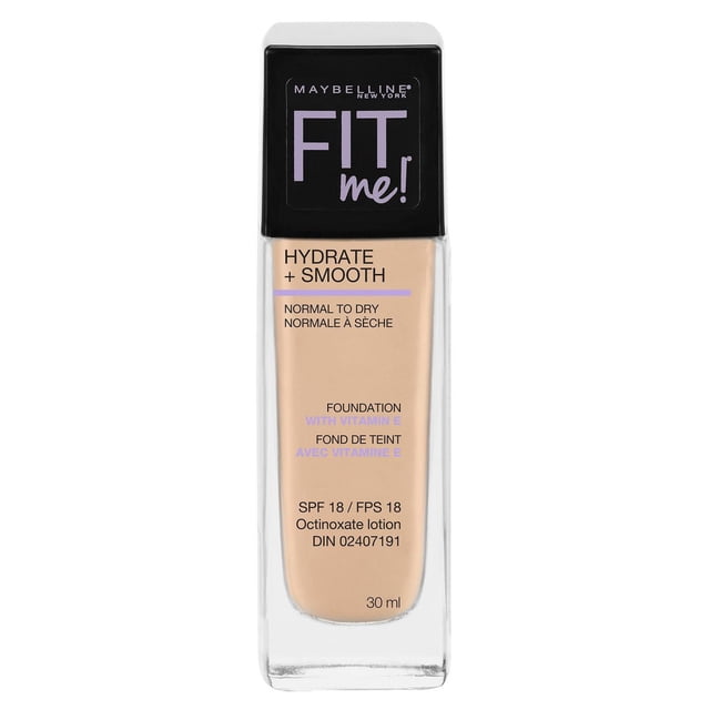 Maybelline New York Fit Me®, Hydrate + Smooth Fond de teint liquide, 30 ML