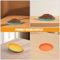 thumbnail image 4 of 8 Pcs Bols de Nourriture Jaunes pour Chaton Solution de Repas Design Peu Profond, 4 of 8