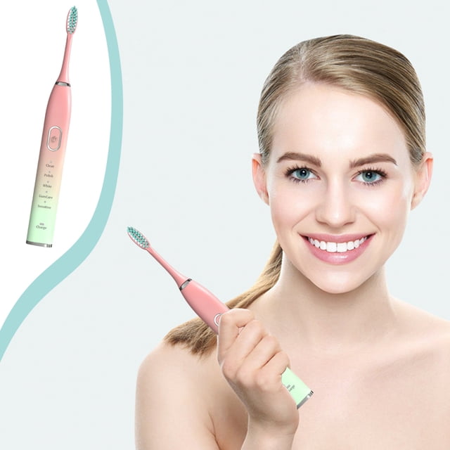 COFEST Electric Toothbrush with 2 Brush Heads for Adults and Kids, IPX7, 5 Modes with 2 Minutes Built In Smart Timer, Electric Multicolor