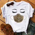 thumbnail image 2 of Hauts d'Été pour Femmes 2023 Mode Féminine T-Shirts Imprimés Grande Taille Col Rond Manches Courtes Tee Graphique, 2 of 3