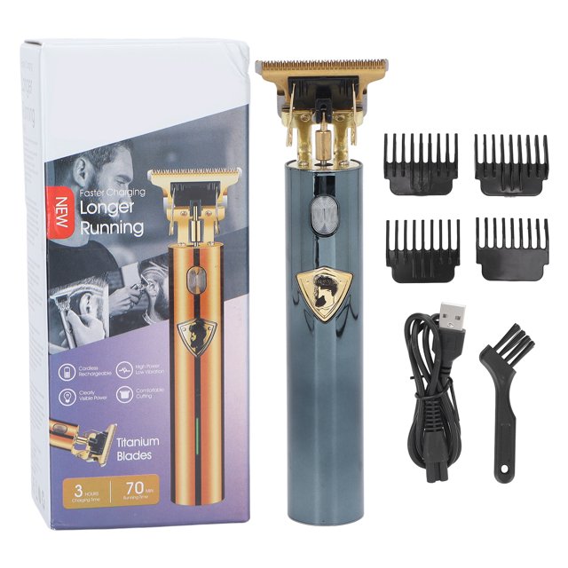 Tondeuse à Cheveux Électrique Rechargeable Professionnelle Sans Fil avec Peigne Guide pour le Voyage à Domicile