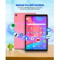 thumbnail image 2 of FITIFUN Tablette Android 14 Tablettes 10 Pouces, 4(2+2) Go RAM 32 Go ROM Extension 1 To, Quadricœur, Wi-Fi, Écran HD, Double Caméra, Rose, 2 of 7