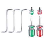 Uxcell 7pcs Set de tournevis offset PH3/PH2 PH2/PH1 PH2/SL6 Phillips Tête à fente Angle droit 90 Degree Vis Driver Double Find Z-type outil à main avec Mini Gros tournevis