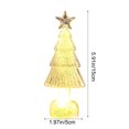 thumbnail image 3 of Lksixu Crystal Christmas Tree, Christmas Decorations 5.9" Pre-lit Tabletop Christmas Tree Figurine with LED Lights, Battery Operated Glowing Xmas Tree Night Lamp Table Centerpiece for Holiday Party, 3 of 7