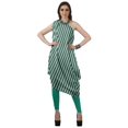 thumbnail image 1 of Moomaya Robe Kurti à une Épaule Imprimée pour Femme, Sans Manches, à Col Bénitier, Style Bohème, Tenue de Soirée de Designer, 1 of 7