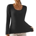 thumbnail image 1 of Women‘s Thermal Underwear Brushed Long Underwear Set Cold Weather Pajama Tops, 1 of 5