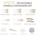 thumbnail image 2 of Caannasweis 11 Piece Stackable Nonstick Cookware Set, Aluminum, Beige, 2 of 7