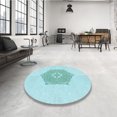 thumbnail image 4 of Ahgly Company Tapis Rectangulaire Lavable en Machine Intérieur Turquoise Moyen Vert, 2 Pieds x 5 Pieds, 4 of 7