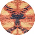 thumbnail image 1 of Ahgly Company Tapis d'Intérieur Ronds Abstraits Rouge Brique Feu Abstrait, 5 Pieds Rond, 1 of 6