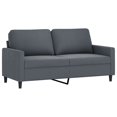 thumbnail image 2 of vidaXL 2 Piece Sofa Set with Cushions Dark Grey Velvet, 2 of 4