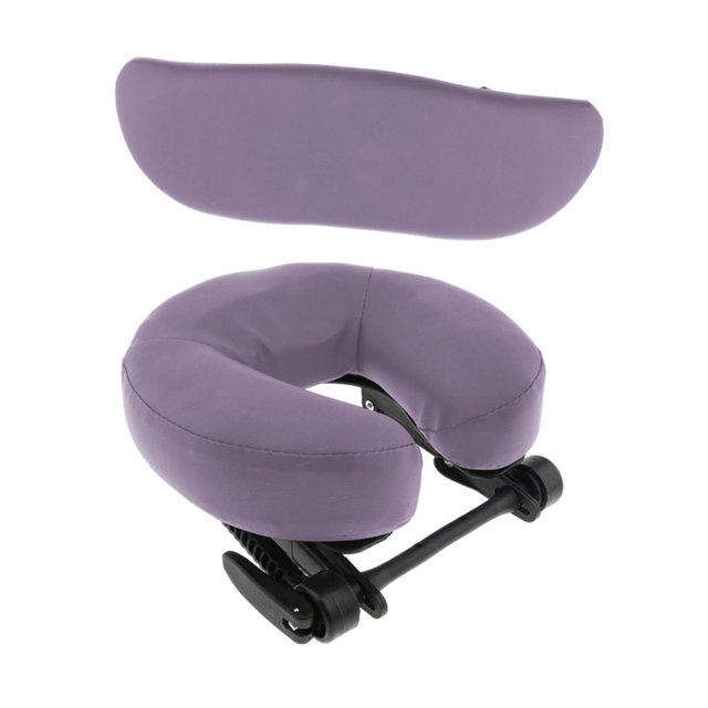 Coussin de Berceau pour le Visage 3 en 1 Réglable pour Table de Massage Lit de Chaise Violet