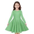 thumbnail image 4 of Rbaofujie Robe à Manches Longues pour Filles, Robes Décontractées pour Enfants, Robe Patineuse Évasée pour l'École et les Fêtes, 4-13 Ans, 4 of 9