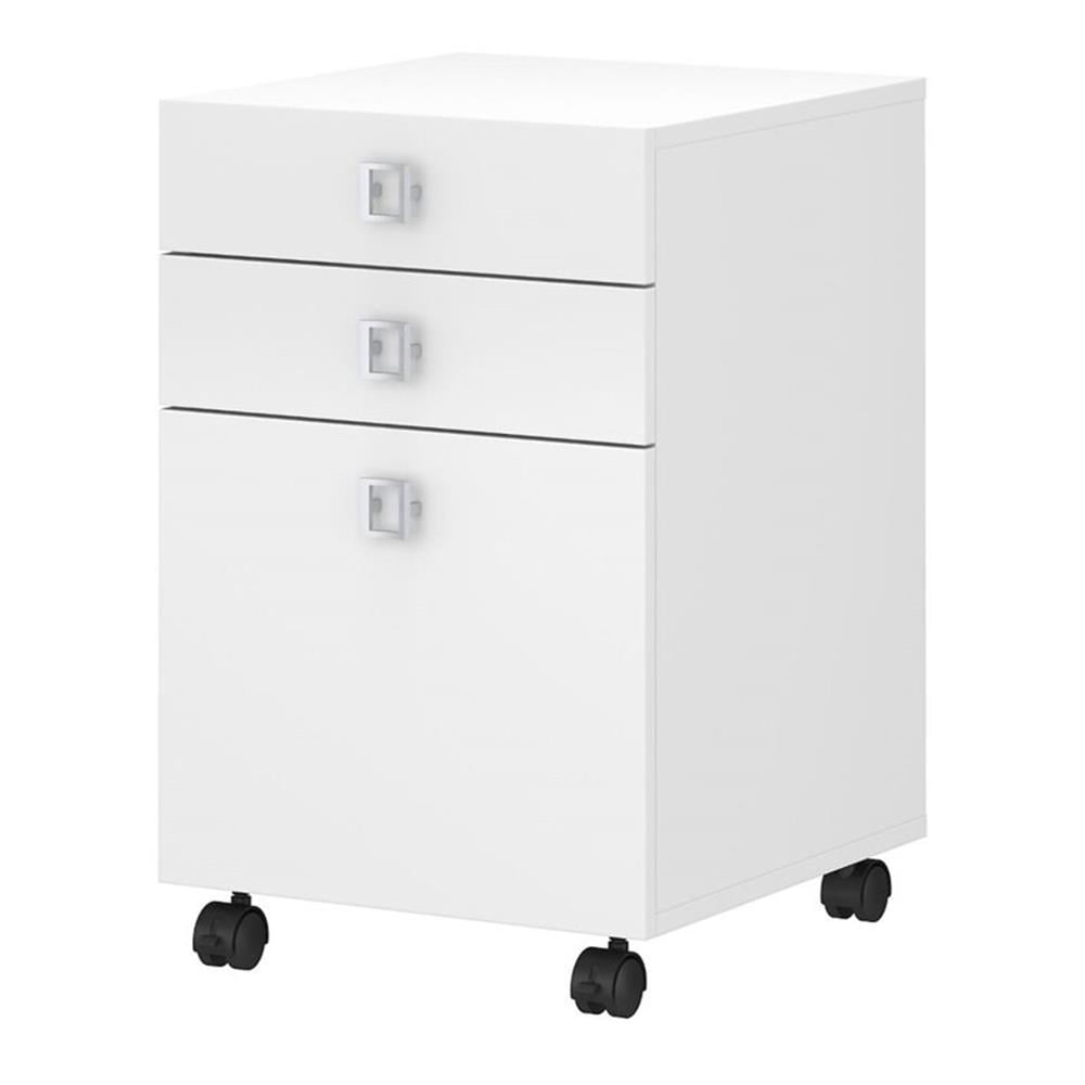 Echo Classeur Mobile à 3 Tiroirs en Blanc Pur - Bois d'Ingénierie
