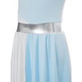 thumbnail image 4 of Yartina Robe de Danse Asymétrique pour Filles, Tunique de Prière Lituricale, Bleu Clair 10, 4 of 6