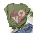 thumbnail image 1 of Styesk T-Shirts pour Femmes Saint-Valentin Graphique Décontracté Grande Taille Hauts Imprimé Cœur Hauts de Sortie Confortables Doux Col Rond T-Shirts Chandail Mode Léger Manches Courtes T-shirt, 1 of 3
