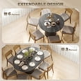 thumbnail image 4 of HOMCOM Extendable Dining Table 43.5"-59" Farmhouse Kitchen Table Black, 4 of 10