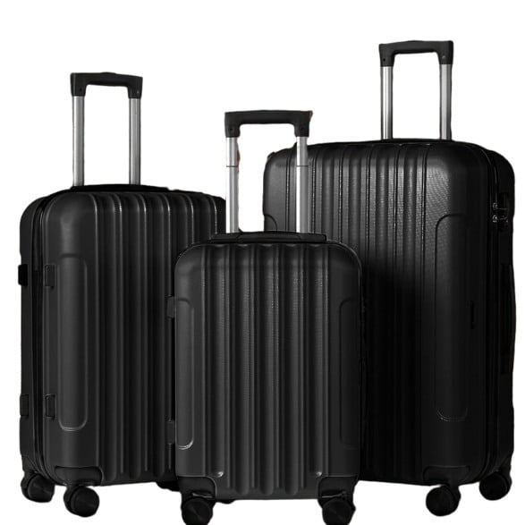 Ktaxon Ensemble de 3 Bagages de Voyage Valise à Roulettes Rigides à Roulettes en ABS avec Serrure à Code TSA