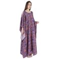 thumbnail image 2 of Moomaya Boat Neck Caftan Rayon Cover Up Printed Cold Shoulder Kaftan Maxi Dress, 2 of 6
