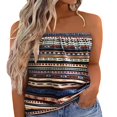 thumbnail image 1 of CHUANK Womens Summer Off Shoulder Leopard Print Bandeau Strapless Blouse Tops, 1 of 3