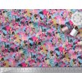 thumbnail image 2 of Soimoi Satin Silk Fabric Multicolor Texture Print Fabric by Yard 42 Inch Wide, 2 of 3
