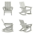thumbnail image 1 of Palms Modern Adirondack Plastic Outdoor Rocking Chairs (Set of 4), 1 of 8
