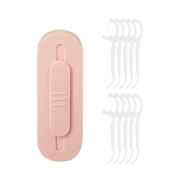 Openpig Portable Floss Dispenser, Travel Floss Picks Case Floss Dispenser Holder, Automatic Dental Floss Dispenser Refillable Floss Pick Organizer for Teeth Cleaning