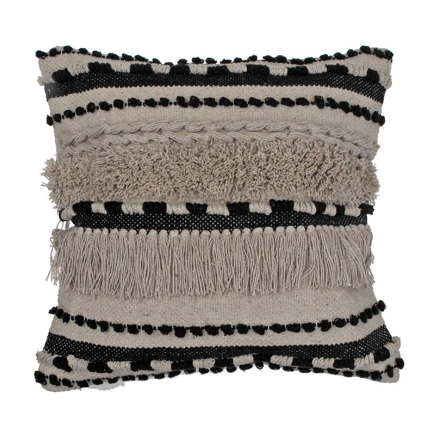 Cotton Handwoven Cushion (Tousel) - Set of 2