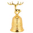 thumbnail image 1 of 1pc Metal Hand Bells Golden Hand Bell Toys Christmas Hand Bells for Party, 1 of 7
