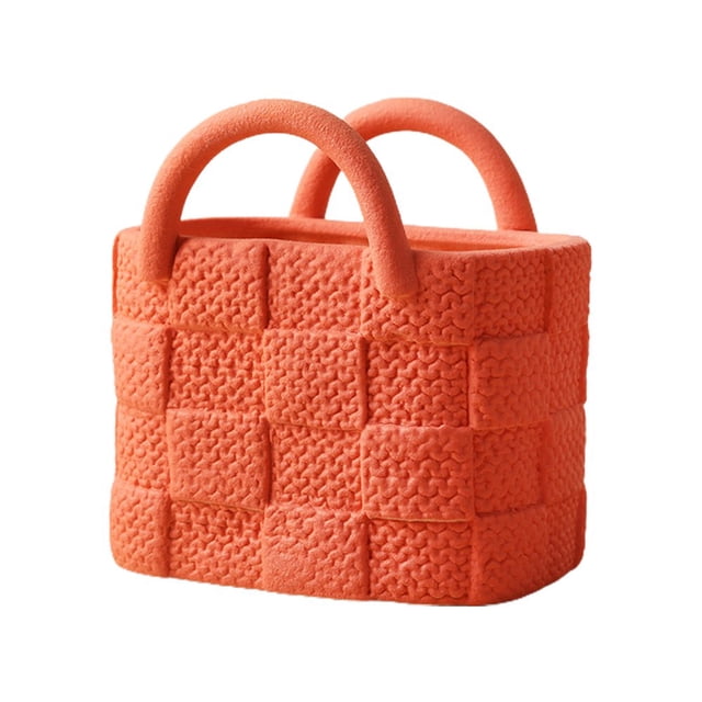 Creative Ceramic Handbag Vase High-quality For Wedding Holiday Utensil Holder Handcrafted Stylish Hydroponic Flower Pot
