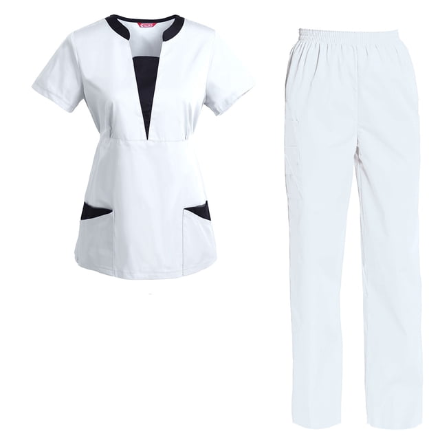 Women's Scrubs Set Scrub Top and Pants Scrubs Set