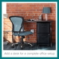 thumbnail image 2 of Space Solutions 18" Deep 2 Drawer Mobile Letter Width Vertical File Cabinet, Pearl White, 2 of 9