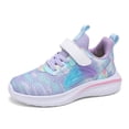 thumbnail image 1 of FAOWME Chaussures de Course Décontractées Confortables à Lacets en Maille pour Enfants Violet 7-8 Ans, 1 of 8