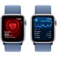 thumbnail image 2 of Apple Watch SE2 44mm GPS Silver Aluminum Case with Denim Loop, 2 of 3