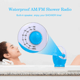 thumbnail image 3 of Radio de Douche Étanche, Haut-Parleur Bouton AM FM à Volume Réglable pour Douche, Haut-Parleurs de Douche de Salle de Bain Radio Sans Fil avec Poignée Supérieure Bleu, 3 of 8