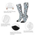 thumbnail image 3 of Xecao Football Soccer Ball Pattern Adult Stockings with Color-Block Design and 3D Print, Breathable Comfortable Hosiery for Daily Wear and Sports, 3 of 5