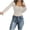 White, variant on Timegard Going out Tops for Women Lace Square Neck Slim Crop Tops Casual Comfy Long Sleeve Shirts Fall
