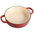 thumbnail image 2 of Crock-Pot Artisan 5 Qt Enameled Cast Iron Braiser Pan W/Lid, Scarlet Red, Round, 2 of 7