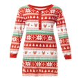 thumbnail image 2 of Ensembles de Pyjamas Assortis pour Famille Pyjamas de Noël Haut Imprimé avec Bas à Carreaux, 2 of 10
