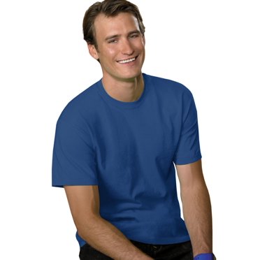 Hanes Mens 5.2 oz HEAVYWEIGHT Short Sleeve T-shirt, 2XL, Deep Royal
